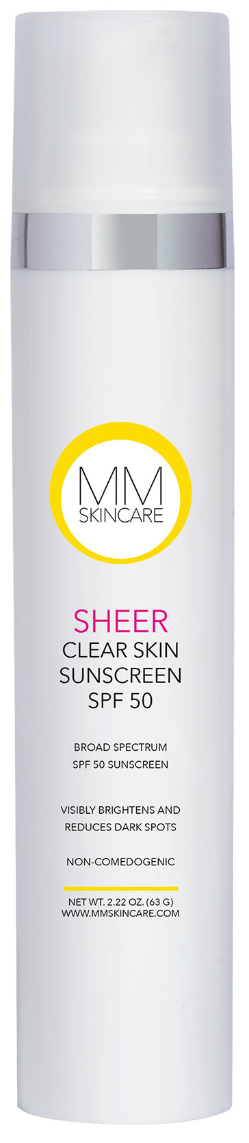 Sheer Clear Skin Sunscreen SPF 50 - MMSkincare