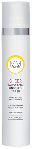 Sheer Clear Skin Sunscreen SPF 50 - MMSkincare